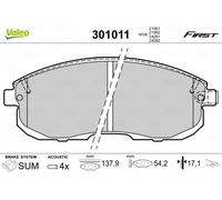 VALEO 301011 Brake Pad Set, disc brake for FIAT,NISSAN,NISSAN (DFAC)