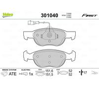Valeo Brake Pad Set 301040 - Front Axle Disc Brake for Fiat, Lancia, Alfa Romeo