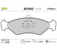 VALEO 301043 Brake pad set