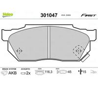 Brake pads Front Axle 301047 VALEO for HONDA CIVIC MK III CIVIC MK IV Hatchback