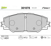 VALEO 301078 Brake pad set