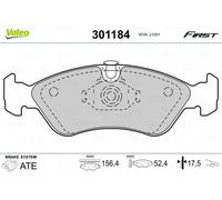 VALEO 301184 Brake pad set