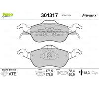 VALEO 301317 Brake pad set