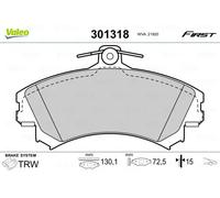 VALEO 301318 Brake Pad Set, disc brake for MITSUBISHI,PROTON,SMART,VOLVO