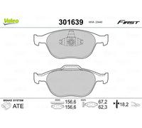 BRAKE PAD SET DISC BRAKE 301639 FOR FORD AUSTRALIA ALDA 2.0L N4JB 2.0L 4cyl 1.8L