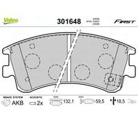 VALEO 301648 Brake pad set