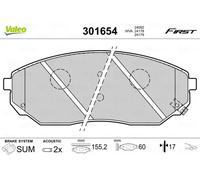 VALEO 301654 Brake pad set