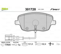 Brake pads Front Axle 301720 VALEO for SKODA VW SEAT