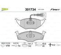 Brake pads Front Axle 301734 VALEO for AUDI A2