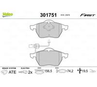 Brake pads Front Axle 301751 VALEO for AUDI VW