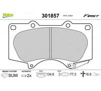 Brake pads Front Axle 301857 VALEO for TOYOTA MITSUBISHI