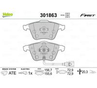 Brake pads Front Axle 301863 VALEO for SKODA AUDI VW SEAT