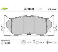 Brake pads Front Axle 301890 VALEO for TOYOTA LEXUS