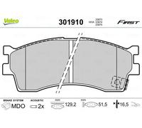 Brake pads Front Axle 301910 VALEO for KIA CLARUS SHUMA Saloon SHUMA I ROADSTER