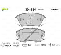 VALEO 301934 Brake pad set