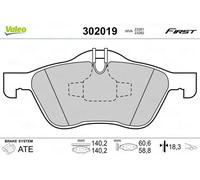 VALEO 302019 Brake pad set