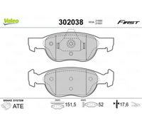 Brake pads Front Axle 302038 VALEO for FIAT PUNTO PUNTO Hatchback Van