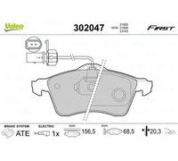 VALEO 302047 Brake pad set