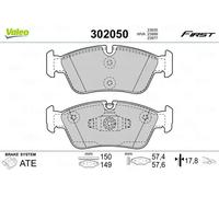 VALEO 302050 Brake Pad Set, disc brake for BMW,BMW (BRILLIANCE)