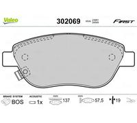 VALEO 302069 Brake pad set