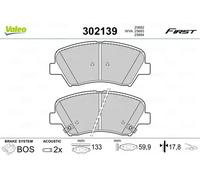 VALEO 302139 Brake pad set