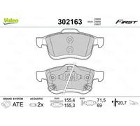 Brake pads Front Axle 302163 VALEO for FIAT 500L