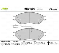 Brake pads Front Axle 302263 VALEO for FIAT PEUGEOT CITROËN OPEL