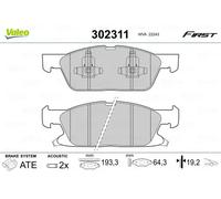 VALEO 302311 Brake pad set