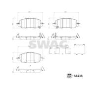 Brake pads Front Axle 33 10 9372 SWAG for HONDA CR-V V