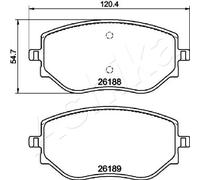 ASHIKA 50-00-0550 Brake pad set