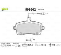 VALEO 598662 Brake pad set