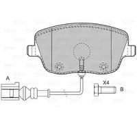 VALEO 598720 Brake pad set