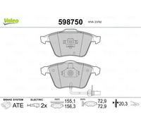 VALEO 598750 Brake pad set
