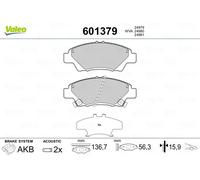 VALEO 601379 Brake pad set
