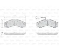 Brake pads Front Axle 872000 VALEO for IVECO DAILY III Platform/Chassis