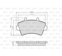 VALEO 872613 Brake pad set