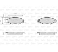 VALEO 872981 Brake pad set