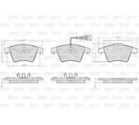 Valeo Front Brake Pad Set 7H0698151 873746 for VW Multivan/Transporter 03-15