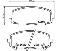 Brake pads Front Axle 8DB 355 006-571 HELLA for HYUNDAI KIA
