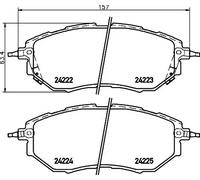Brake pads Front Axle 8DB 355 012-031 HELLA for SUBARU OUTBACK LEGACY IV TRIBECA