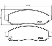 Brake pads Front Axle 8DB 355 012-071 HELLA for NISSAN NAVARA NP300