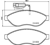 Brake pads Front Axle 8DB 355 020-661 HELLA for FIAT PEUGEOT CITROËN OPEL