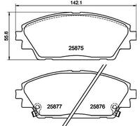 Brake pads Front Axle 8DB 355 021-421 HELLA for MAZDA 3 3 Saloon CX-3