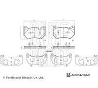 Front Brake Pad Set Fits Audi OE 80A 698 151 F Blue Print ADBP420069