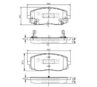 Brake pads Front Axle J3600323 NIPPARTS for HYUNDAI KIA