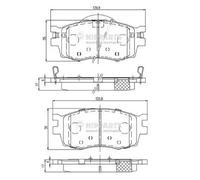 Brake pads Front Axle J3600542 NIPPARTS for HYUNDAI KIA
