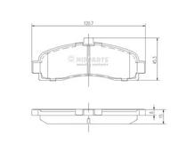 Brake pads Front Axle J3601053 NIPPARTS for NISSAN MICRA II