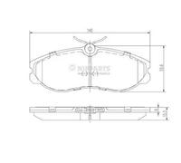 Brake pads Front Axle J3601056 NIPPARTS for NISSAN FORD LDV