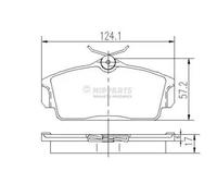 Brake pads Front Axle J3601068 NIPPARTS for NISSAN PRIMERA Traveller PRIMERA