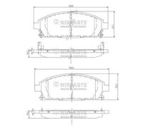 Brake pads Front Axle J3601071 NIPPARTS for NISSAN INFINITI